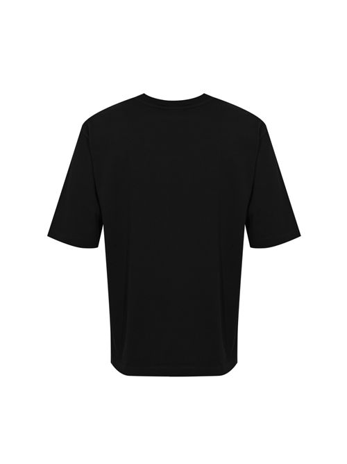 T-shirt Rebel Tags Loose Fit in cotone con stampa graffiti Black DSQUARED2 | S71GD1652 D20033900